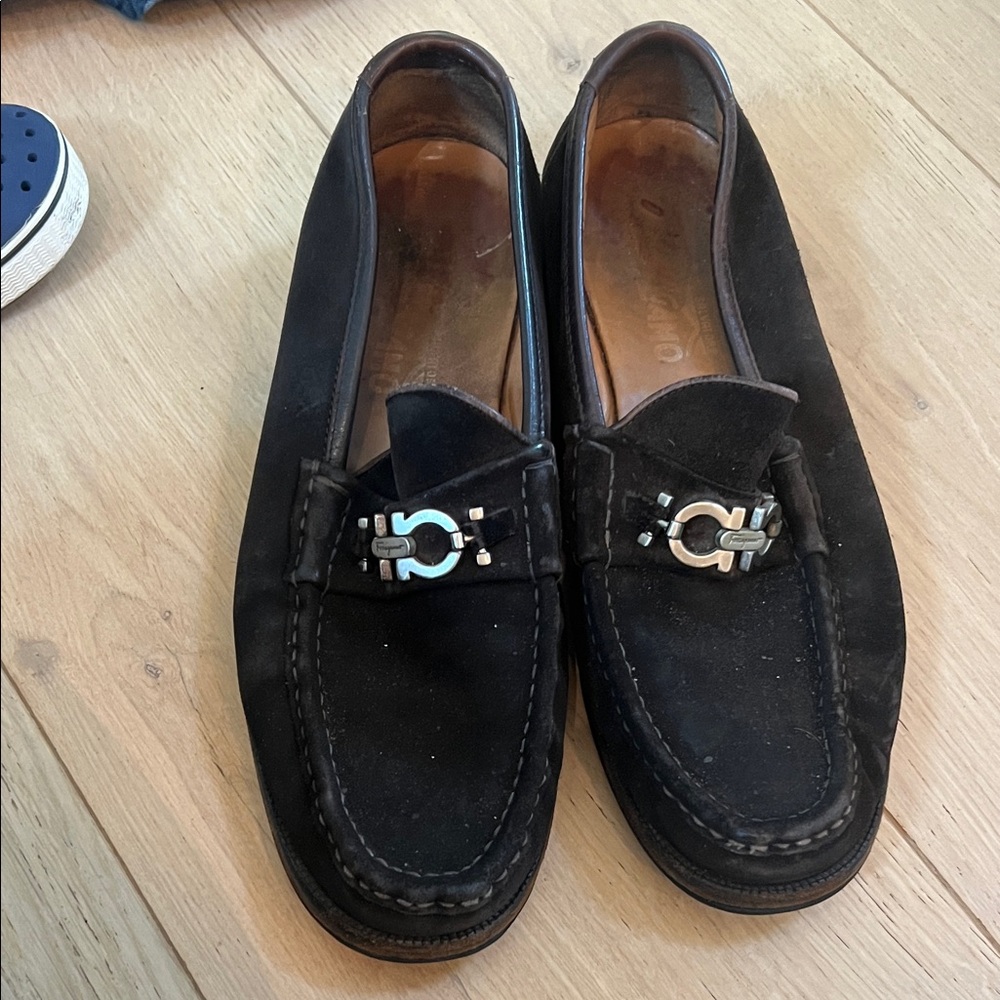 Salvatore Ferragamo BROWN Suede Loafers